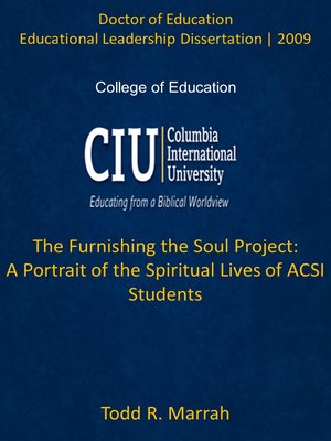 cover image of The Furnishing the Soul Project:
